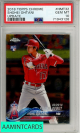 2018 TOPPS CHROME UPDATE SHOHEI OHTANI #HMT32 UPDATE PSA 10 GEM MT RC 71943128