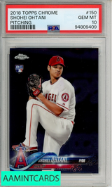 2018 TOPPS CHROME SHOHEI OHTANI #150 PITCHING PSA 10 GEM MT RC 94809409