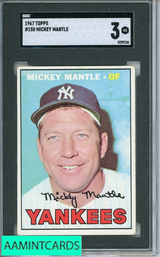 1967 TOPPS MICKEY MANTLE #150 SGC 3 3229136