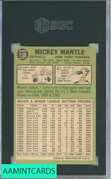 1967 TOPPS MICKEY MANTLE #150 SGC 3 3229136