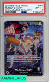 2024 ONE PIECE PROMO MONKEY D  LUFFY #060 PSA MAG EXCLUSIVE PSA 10 94857295