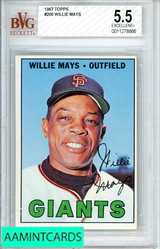 1967 TOPPS #200 WILLIE MAYS BGS 5.5 EX+ 0011278866