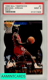1998 UPPER DECK MJX MICHAEL JORDAN #2 TIMEPIECES GOLD 15 OF 23 PSA 9 01317405