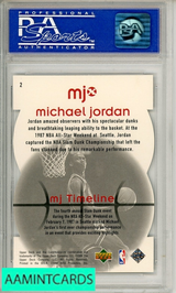 1998 UPPER DECK MJX MICHAEL JORDAN #2 TIMEPIECES GOLD 15 OF 23 PSA 9 01317405