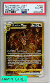 2023 POKEMON SWSH CROWN ZENITH FA GIRATINA VSTAR #GG69 SECRET PSA 10 103008725