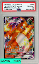 2020 POKEMON SWSH DARKNESS ABLAZE FA CHARIZARD VMAX #020 PSA 10 65143146