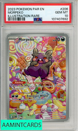 2023 POKEMON PAR EN-PARADOX RIFT MORPEKO #206 ILL RARE PSA 10 GEM MT 107407692
