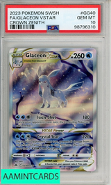 2023 POKEMON SWSH CROWN ZENITH FA GLACEON VSTAR #GG40 PSA 10 98796310