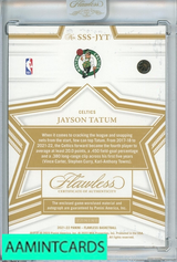 2021 22 PANINI FLAWLESS STAR SWATCH JAYSON TATUM AUTO #SSS-JYT 10 OF 15 999959494877