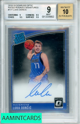 2018 19 DONRUSS OPTIC RATED ROOKIES SIGS LUKA DONCIC #177 BGS 9 AUTO 10 0012035602