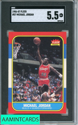 1986-87 FLEER MICHAEL JORDAN #57 SGC 5.5 RC ROOKIE 0099605