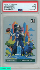 2024 PANINI DONRUSS DOWNTOWN! JOSH ALLEN #2 BILLS PSA 9 MINT 113172240