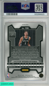 2023 PANINI PRIZM VICTOR WEMBANYAMA #136 PINK ICE ROOKIE RC PSA 10 GEM MT 93266820