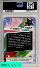2024 TOPPS CHROME COSMIC STARFRAC GUNNAR HENDERSON #2 ORNG PSA 10 105977862