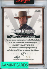 2023 LEAF DECADENCE AUTOGRAPH CLINT EASTWOOD #AWA-CE1 2 OF 5 999930810880