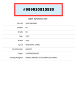 2023 LEAF DECADENCE AUTOGRAPH CLINT EASTWOOD #AWA-CE1 2 OF 5 999930810880