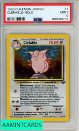 1999 POKEMON JUNGLE CLEFABLE-HOLO #1 PSA 9 MINT 100509751 1999 POKEMON JUNGLE CLEFABLE-HOLO #1 PSA 9 MINT 100509751
