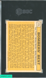 1963 TOPPS BOMBERS BEST #173 MICKEY MANTLE HOF SGC 4.5 VG-EX+ 6954345