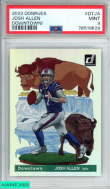 2022 PANINI DONRUSS DOWNTOWN! JOSH ALLEN #DTJA BILLS PSA 9 MINT 78519624