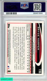 2012 TOPPS CHROME BRYCE HARPER #196 XFRACTOR ROOKIE RC PSA 9 MINT 88461666