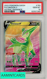 2022 POKEMON SWORD SHIELD ASTRAL RADIANCE FA VIRIZION V #164 PSA 10 82557369