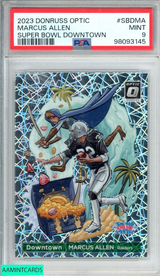 2023 PANINI DONRUSS OPTIC SUPER BOWL DOWNTOWN MARCUS ALLEN #SBDMA PSA 9 MINT 98093145
