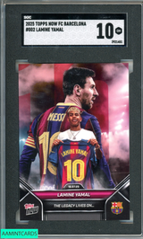 2025 TOPPS NOW FC BARCELONA LAMINE YAMAL #002 LIONEL MESSI LEGACY SGC 10 GEM 2921451 2025 TOPPS NOW FC BARCELONA LAMINE YAMAL #002 LIONEL MESSI LEGACY SGC 10 GEM 2921451