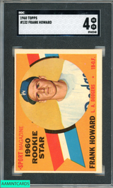1960 TOPPS FRANK HOWARD #132 ROOKIE STAR LOS ANGELES DODGERS SGC 4 VG-EX 8945248 1960 TOPPS FRANK HOWARD #132 ROOKIE STAR LOS ANGELES DODGERS SGC 4 VG-EX 8945248