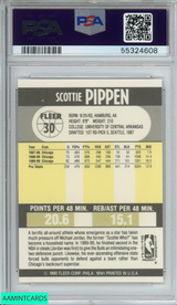 1990 FLEER SCOTTIE PIPPEN #30 CHICAGO BULLS HOF PSA 9 MINT 55324608