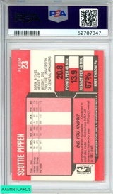 1989 FLEER SCOTTIE PIPPEN #23 CHICAGO BULLS HOF PSA 9 MINT 52707347