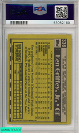 1990 TOPPS KEN GRIFFEY JR #336 SEATTLE MARINERS HOF PSA 7 NM 53082160