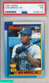 1990 TOPPS KEN GRIFFEY JR #336 SEATTLE MARINERS HOF PSA 7 NM 53082152