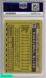 1990 TOPPS KEN GRIFFEY JR #336 SEATTLE MARINERS HOF PSA 7 NM 53082152