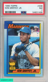 1990 TOPPS KEN GRIFFEY JR  #336 SEATTLE MARINERS HOF PSA 7 NM 54831498