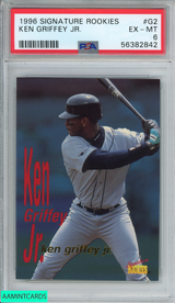 1996 SIGNATURE ROOKIES KEN GRIFFEY JR #G2 SEATTLE MARINERS HOF PSA 6 EX-MT 56382842