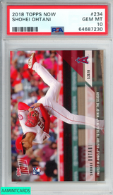 2018 TOPPS NOW SHOHEI OHTANI #234 ROOKIE RC LOS ANGELES ANGELS PSA 10 GEM MT 64687230