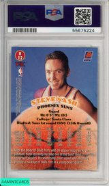 1996 STADIUM CLUB STEVE NASH #R12 ROOKIES 2 PHOENIX SUNS HOF RC PSA 9 MINT 55675224