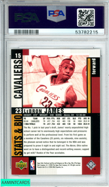 2004 UPPER DECK HARDCOURT LEBRON JAMES #15 CLEVELAND CAVALIERS 2ND YEAR PSA 9 53782215