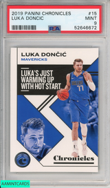 2019 PANINI CHRONICLES LUKA DONCIC #15 DALLAS MAVERICKS PSA 9 MINT 52646672 2019 PANINI CHRONICLES LUKA DONCIC #15 DALLAS MAVERICKS PSA 9 MINT 52646672