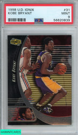 1998 UPPER DECK IONIX KOBE BRYANT #31 LOS ANGELES LAKERS HOF PSA 9 MINT 56620839 1998 UPPER DECK IONIX KOBE BRYANT #31 LOS ANGELES LAKERS HOF PSA 9 MINT 56620839