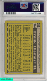 1990 TOPPS FRANK THOMAS #414 NAME ON FRONT ROOKIE WHITE SOX HOF RC PSA 9 MINT 53682684