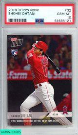 2018 TOPPS NOW SHOHEI OHTANI #32 ROOKIE RC LOS ANGELES ANGELS PSA 10 GEM MT 64685121