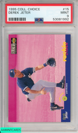 1995 COLLECTORS CHOICE DEREK JETER #15 HOF NEW YORK YANKEES PSA 9 MINT 53081992 1995 COLLECTORS CHOICE DEREK JETER #15 HOF NEW YORK YANKEES PSA 9 MINT 53081992