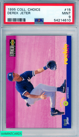 1995 COLLECTORS CHOICE DEREK JETER #15 HOF NEW YORK YANKEES PSA 9 MINT 54214610 1995 COLLECTORS CHOICE DEREK JETER #15 HOF NEW YORK YANKEES PSA 9 MINT 54214610