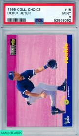 1995 COLLECTORS CHOICE DEREK JETER #15 HOF NEW YORK YANKEES PSA 9 MINT 52868092 1995 COLLECTORS CHOICE DEREK JETER #15 HOF NEW YORK YANKEES PSA 9 MINT 52868092
