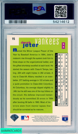 1995 COLLECTORS CHOICE DEREK JETER #15 HOF NEW YORK YANKEES PSA 9 MINT 54214612 1995 COLLECTORS CHOICE DEREK JETER #15 HOF NEW YORK YANKEES PSA 9 MINT 54214612