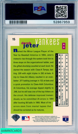 1995 COLLECTORS CHOICE DEREK JETER #15 HOF NEW YORK YANKEES PSA 8 NM-MT 52867959 1995 COLLECTORS CHOICE DEREK JETER #15 HOF NEW YORK YANKEES PSA 8 NM-MT 52867959