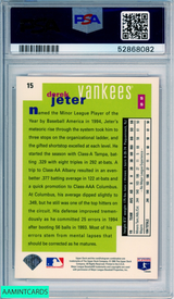 1995 COLLECTORS CHOICE DEREK JETER #15 HOF NEW YORK YANKEES PSA 8 NM-MT 52868082 1995 COLLECTORS CHOICE DEREK JETER #15 HOF NEW YORK YANKEES PSA 8 NM-MT 52868082
