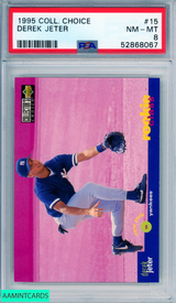 1995 COLLECTORS CHOICE DEREK JETER #15 HOF NEW YORK YANKEES PSA 8 NM-MT 52868067 1995 COLLECTORS CHOICE DEREK JETER #15 HOF NEW YORK YANKEES PSA 8 NM-MT 52868067
