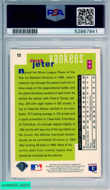 1995 COLLECTORS CHOICE DEREK JETER #15 HOF NEW YORK YANKEES PSA 8 NM-MT 52867941 1995 COLLECTORS CHOICE DEREK JETER #15 HOF NEW YORK YANKEES PSA 8 NM-MT 52867941